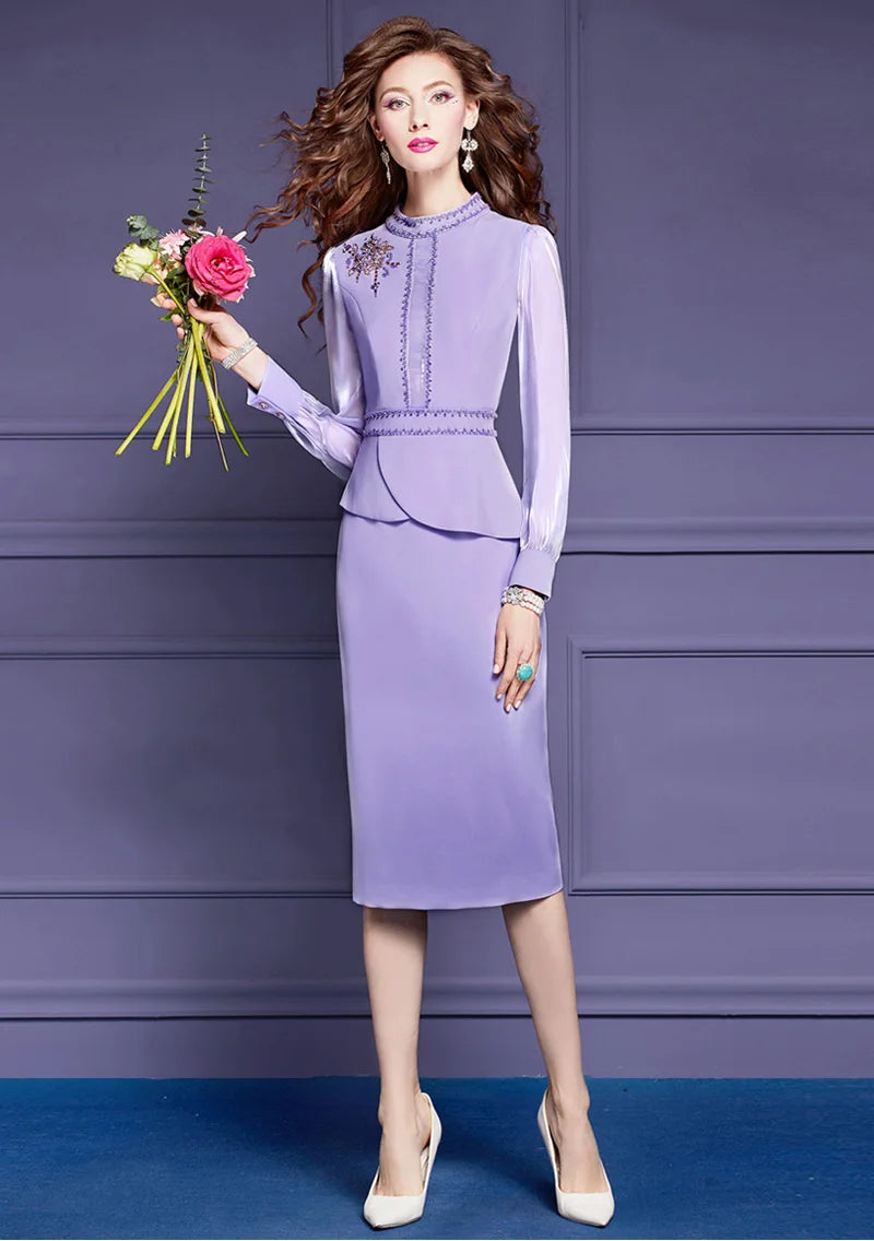 DRESS STYLE - SY720-Midi Dress-onlinemarkat-purple-XS - US 2-onlinemarkat