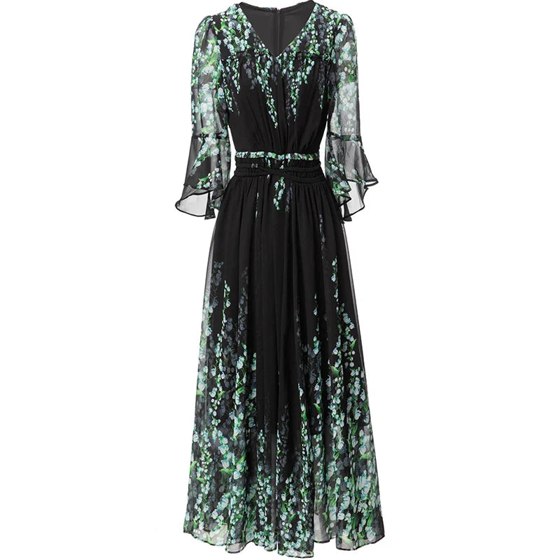 DRESS STYLE - SY891-Midi Dress-onlinemarkat-Green-XS - US 2-onlinemarkat