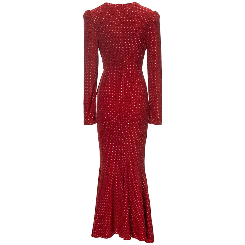 DRESS STYLE - SY379-maxi dress-onlinemarkat-Red-XS - US 2-onlinemarkat