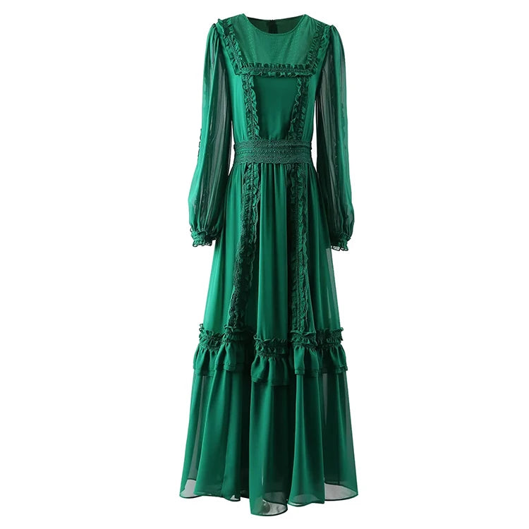 DRESS STYLE - SY479-maxi dress-onlinemarkat-green-XS - US 2-onlinemarkat