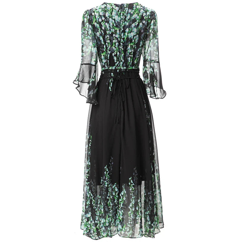 DRESS STYLE - SY891-Midi Dress-onlinemarkat-Green-XS - US 2-onlinemarkat