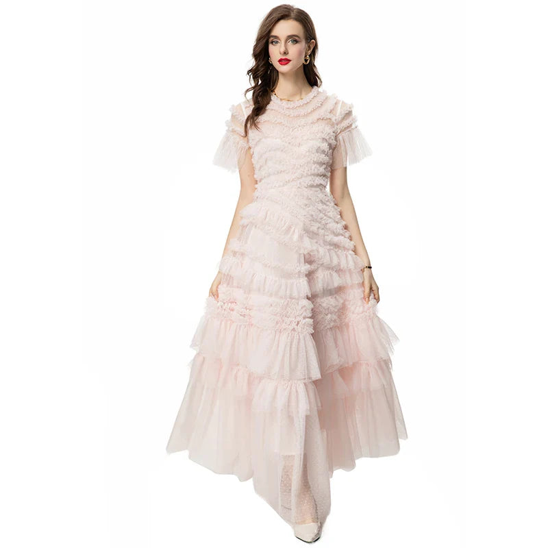 DRESS STYLE - SY888-maxi dress-onlinemarkat-Pink-L - US 8-onlinemarkat
