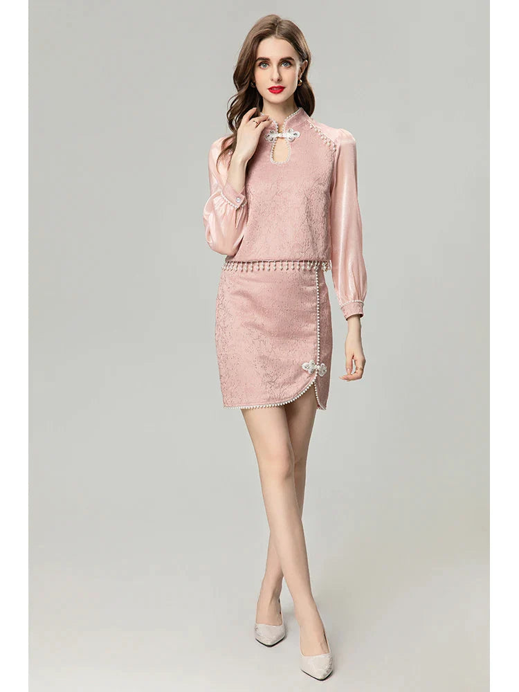 SUIT STYLE - SY650-Suits and Sets-onlinemarkat-Pink-XS - US 2-onlinemarkat