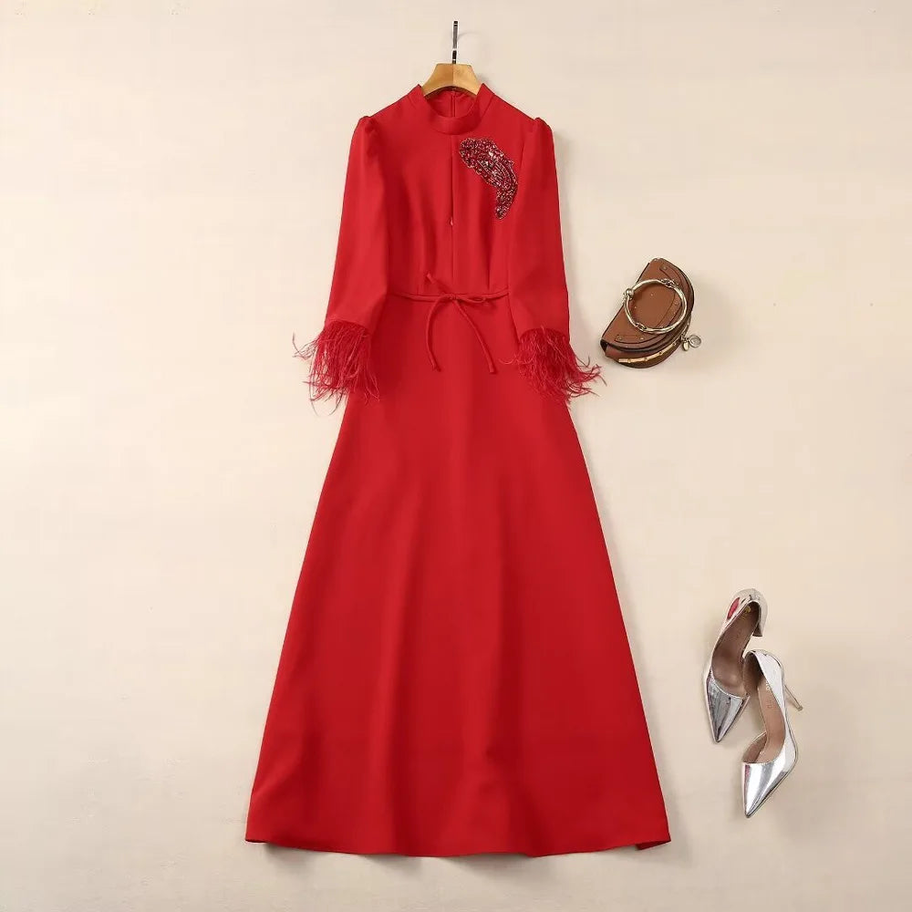 DRESS STYLE - SY615-maxi dress-onlinemarkat-Red-M - US 6-onlinemarkat