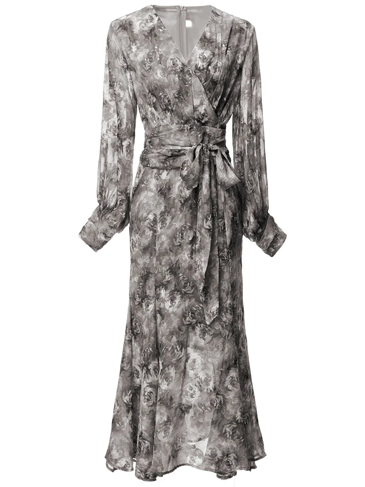 DRESS STYLE - SY711-Midi Dress-onlinemarkat-Dark Grey-XS - US 2-onlinemarkat