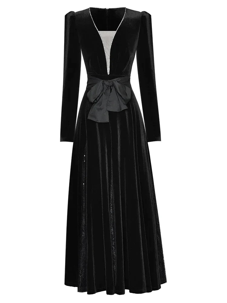DRESS STYLE - SO210-Midi Dress-onlinemarkat-black-XS - US 2-onlinemarkat