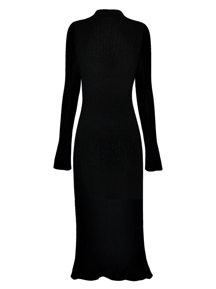 DRESS STYLE - SO223-Midi Dress-onlinemarkat-black-S - US 4-onlinemarkat