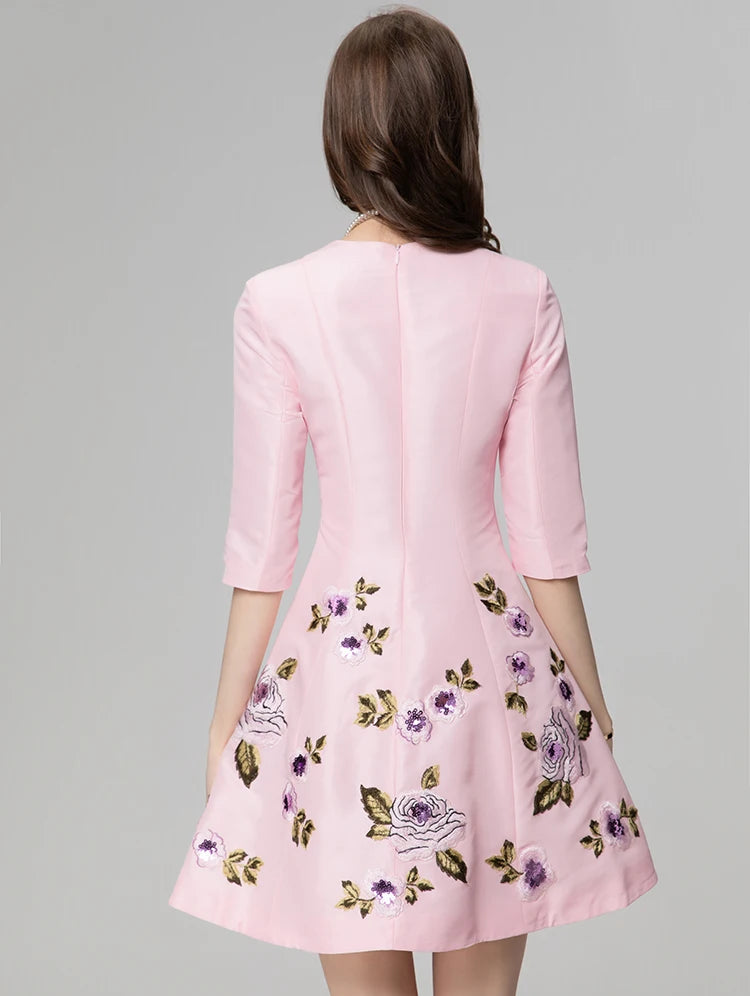 DRESS STYLE - SY568-short dress-onlinemarkat-Pink-XS - US 2-onlinemarkat