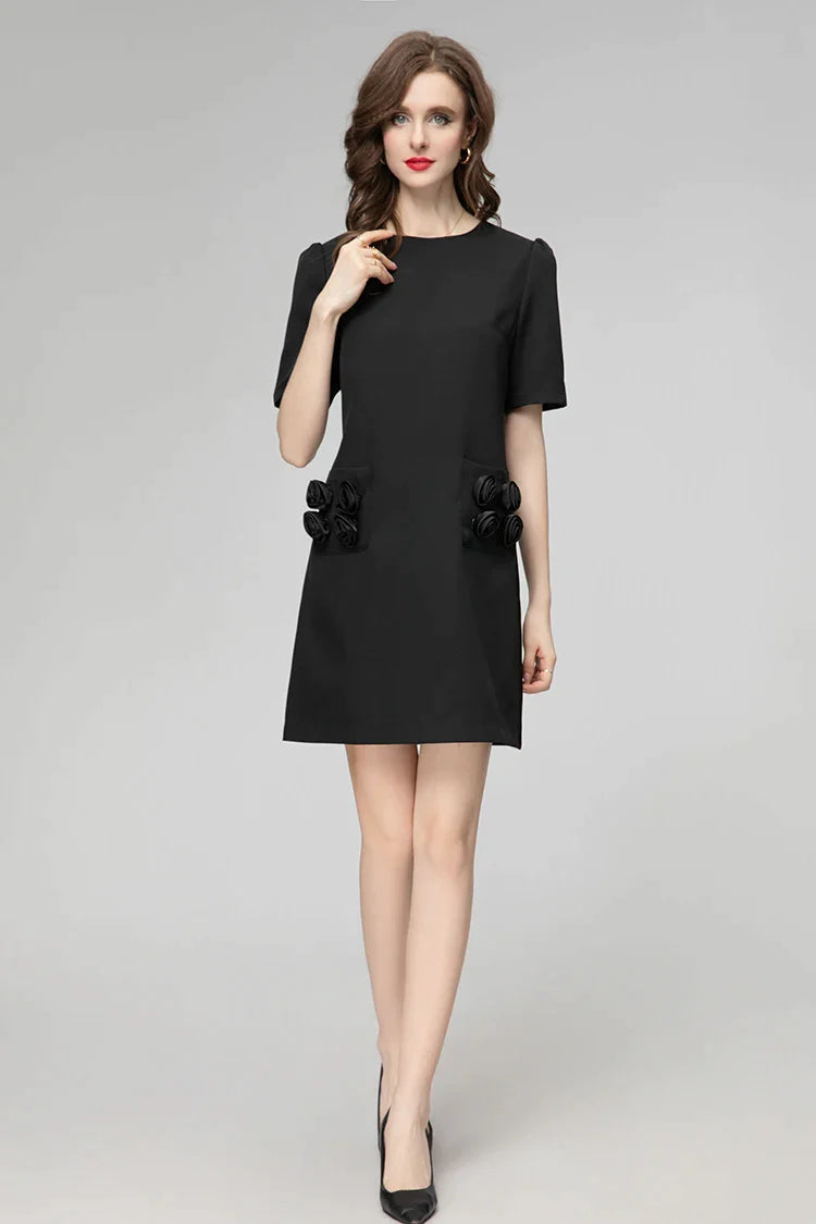 DRESS STYLE - SY336-short dress-onlinemarkat-Black-XS - US 2-onlinemarkat