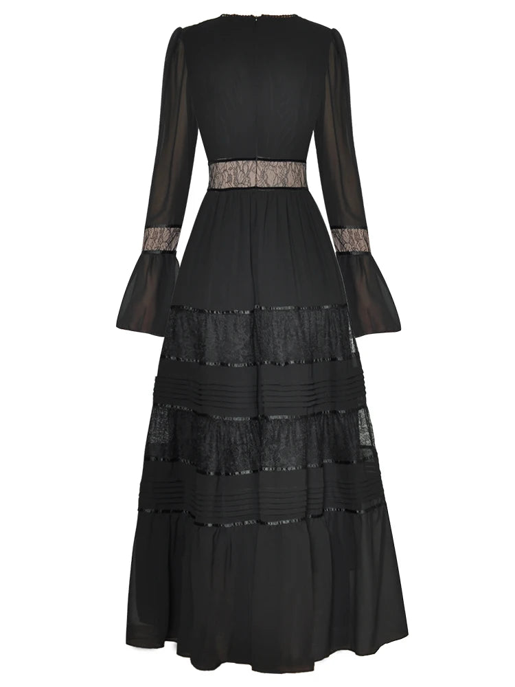 DRESS STYLE - NY3160-Midi Dress-onlinemarkat-Black-XS - US 2-onlinemarkat