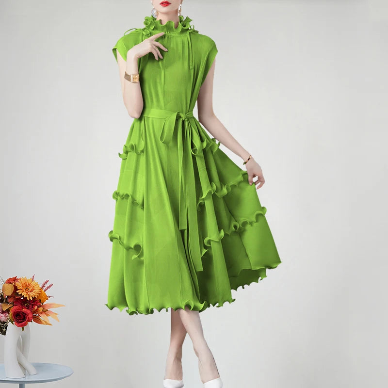 DRESS STYLE - SY769-Midi Dress-onlinemarkat-light green-One Size-onlinemarkat