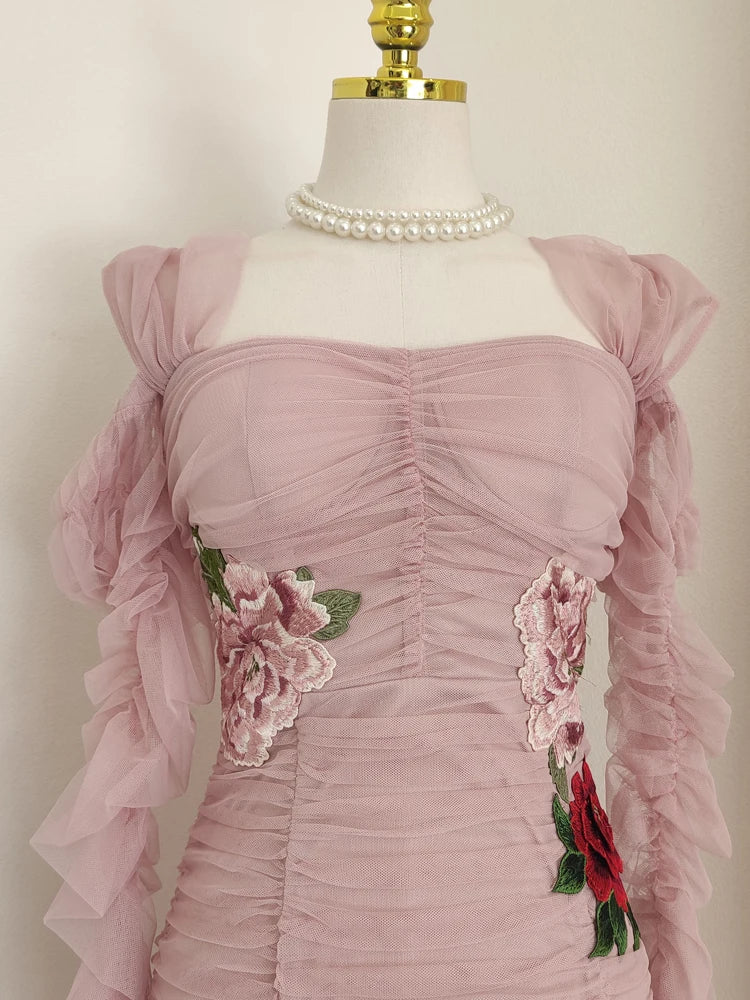 DRESS STYLE - SY671-Midi Dress-onlinemarkat-pink-XS - US 2-onlinemarkat