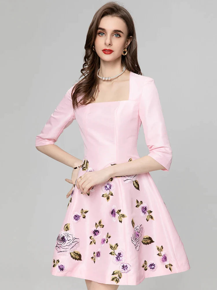 DRESS STYLE - SY540-short dress-onlinemarkat-Pink-XS - US 2-onlinemarkat