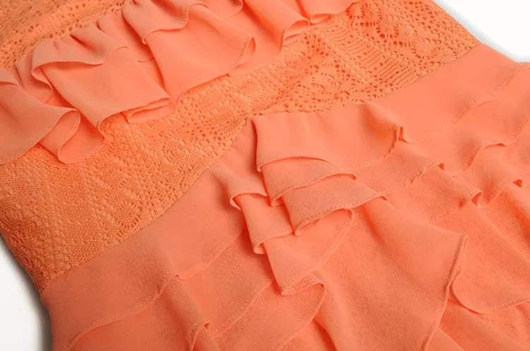 DRESS STYLE - SY556-Midi Dress-onlinemarkat-Orange-XS - US 2-onlinemarkat