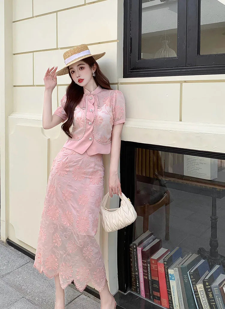 SUIT STYLE - SY799-Suits and Sets-onlinemarkat-Pink-M - US 6-onlinemarkat