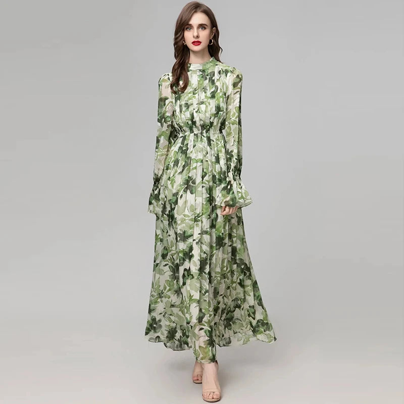 DRESS STYLE - SY429-maxi dress-onlinemarkat-green-XS - US 2-onlinemarkat