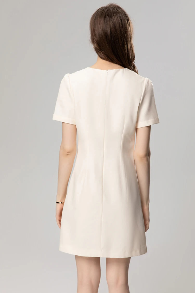 DRESS STYLE - SY778-short dress-onlinemarkat-Beige-XS - US 2-onlinemarkat
