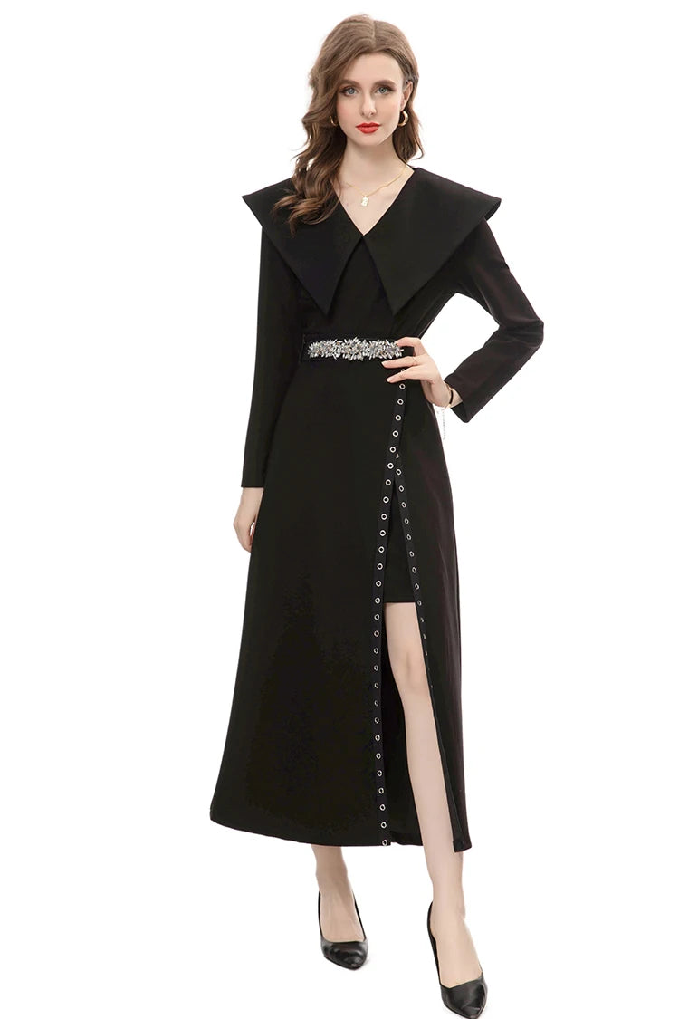 DRESS STYLE - NY3387-Midi Dress-onlinemarkat-black-XS - US 2-onlinemarkat