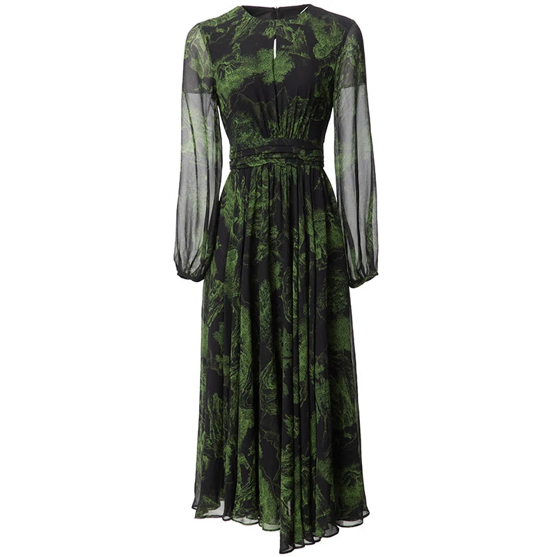 DRESS STYLE - SY576-Midi Dress-onlinemarkat-green-XS - US 2-onlinemarkat