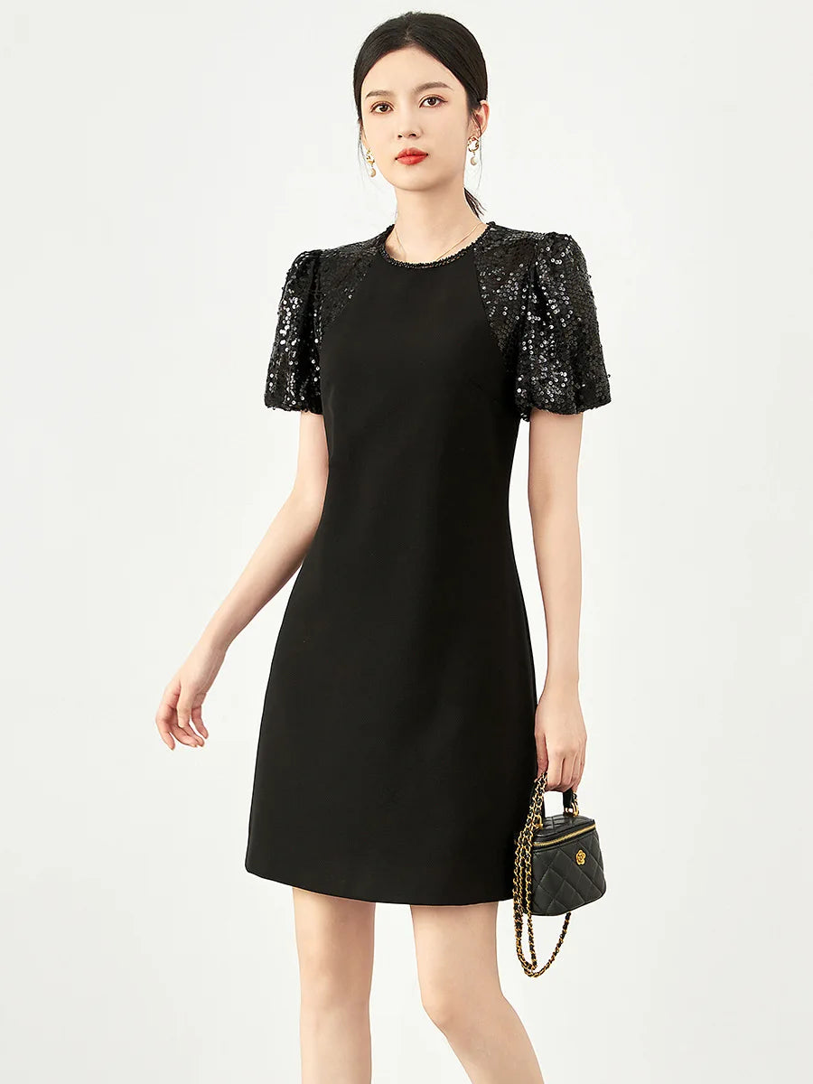 DRESS STYLE - SY900-short dress-onlinemarkat-Black-XL - US 10-onlinemarkat