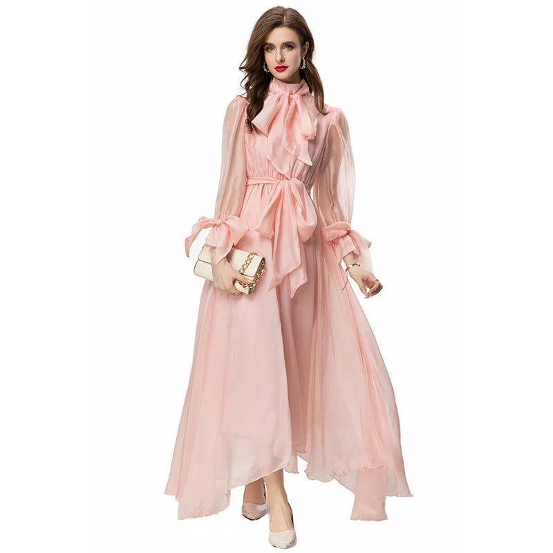 DRESS STYLE - SY824-maxi dress-onlinemarkat-Pink-M - US 6-onlinemarkat