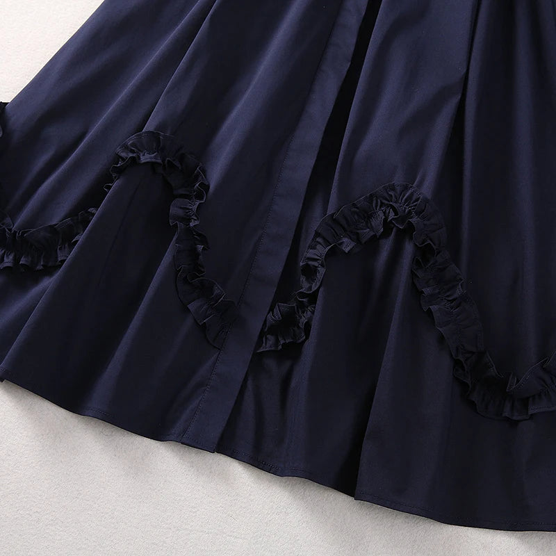 DRESS STYLE - SY550-Midi Dress-onlinemarkat-DEEP BLUE-XS - US 2-onlinemarkat