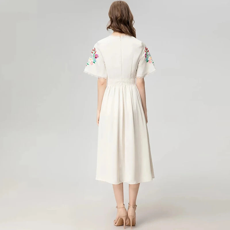 DRESS STYLE - SY394-Midi Dress-onlinemarkat-APRICOT-XS - US 2-onlinemarkat