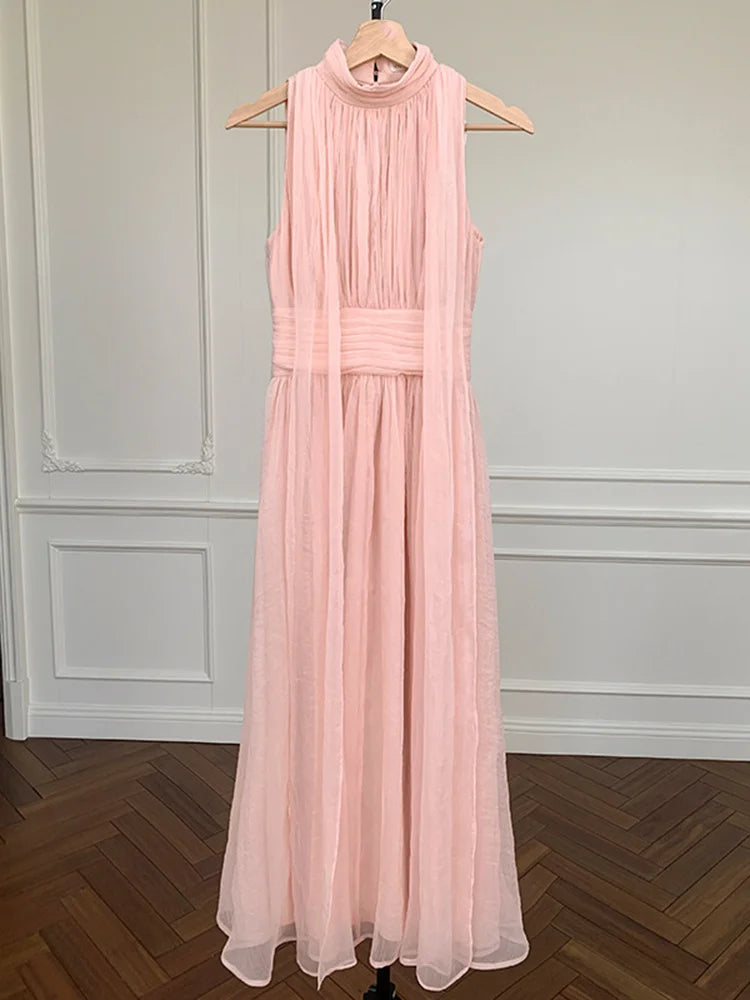DRESS STYLE - SY422-Midi Dress-onlinemarkat-Pink-XS - US 2-onlinemarkat