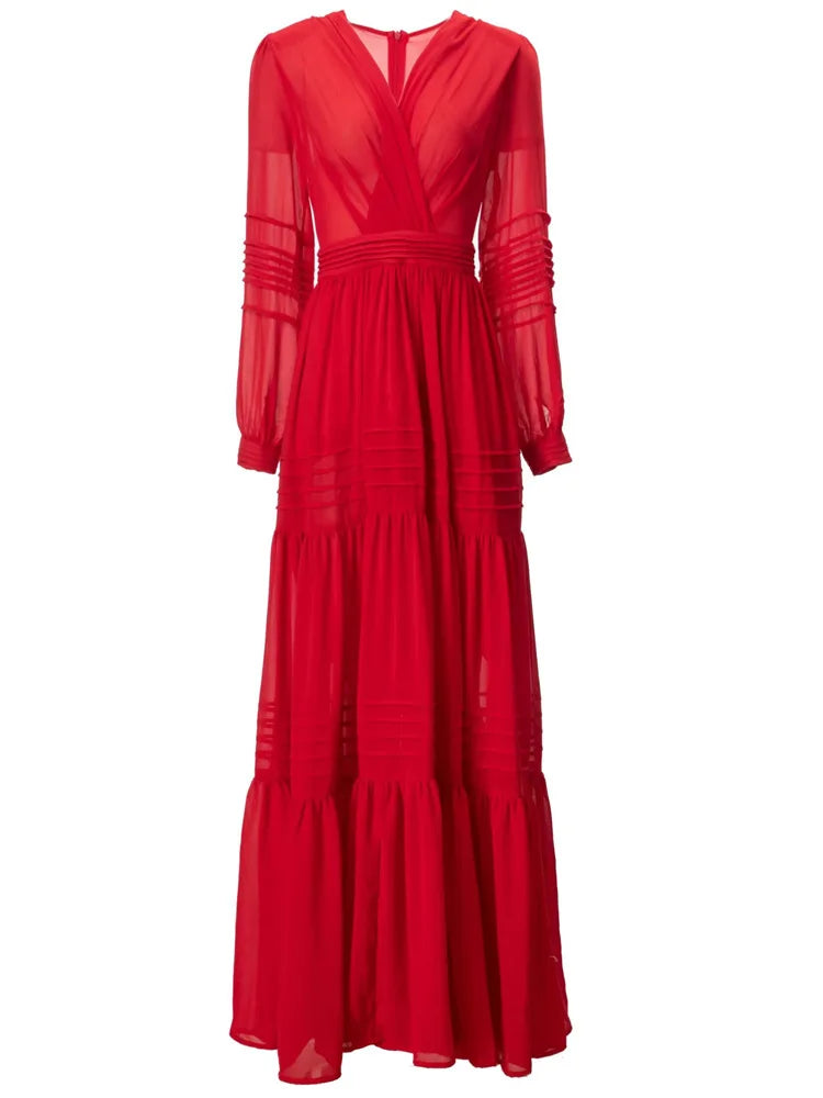 DRESS STYLE - SO293-maxi dress-onlinemarkat-Red-XS - US 2-onlinemarkat