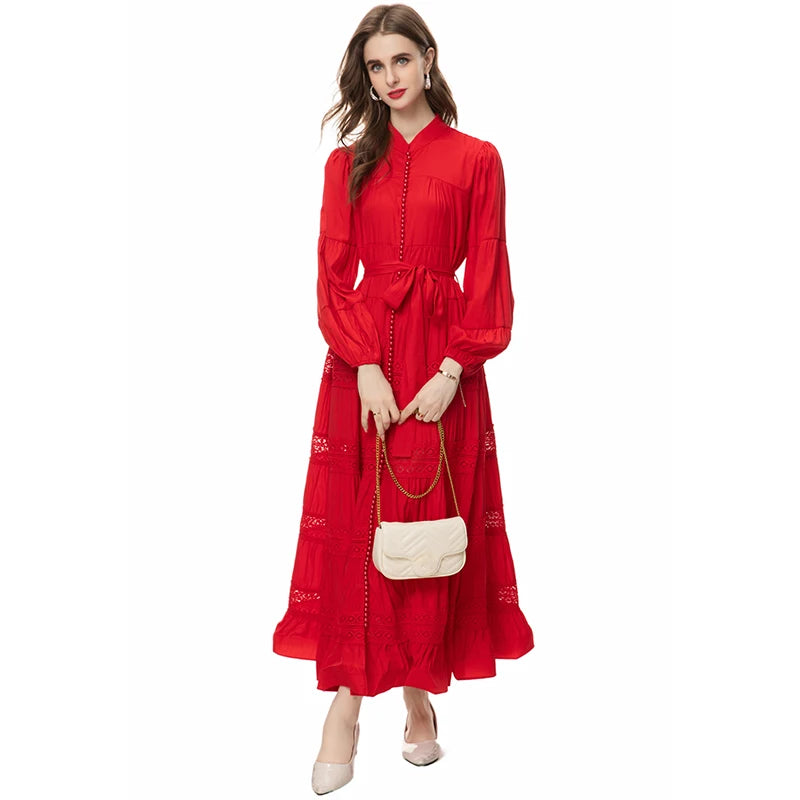 DRESS STYLE - SY836-maxi dress-onlinemarkat-Red-S - US 4-onlinemarkat