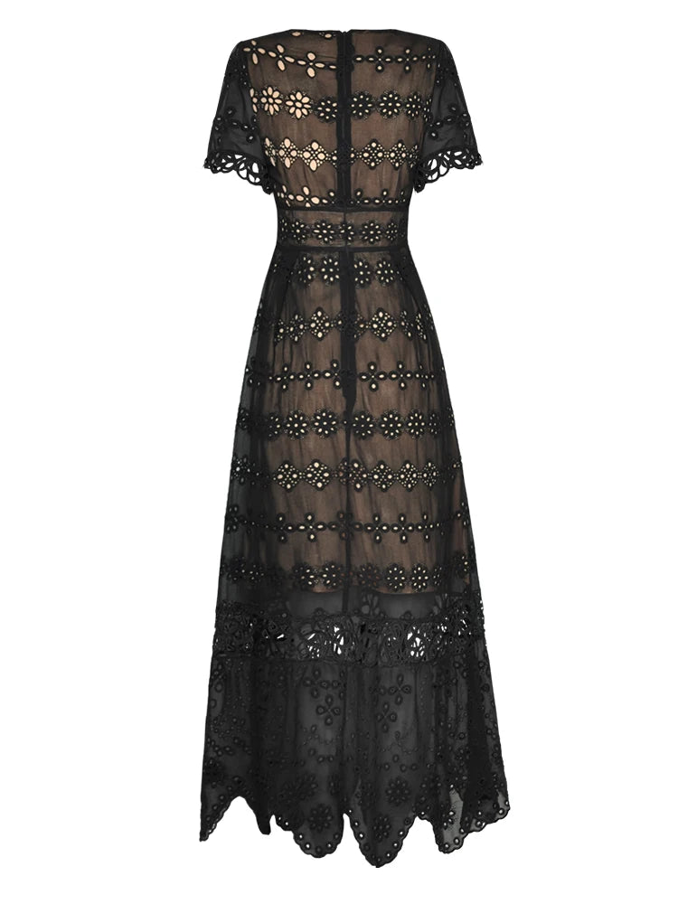 DRESS STYLE - SY466-Midi Dress-onlinemarkat-black-XS - US 2-onlinemarkat