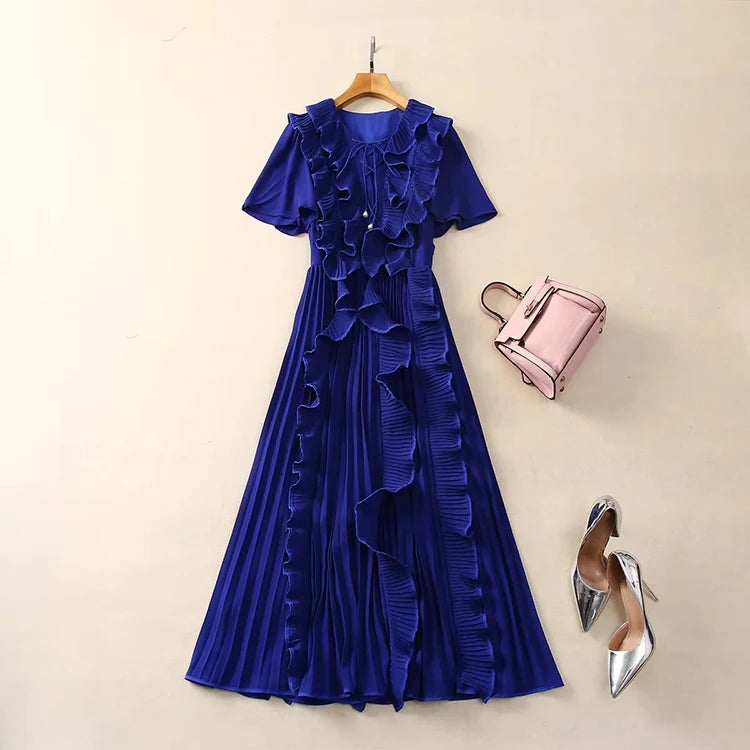 DRESS STYLE - NY3353-Midi Dress-onlinemarkat-Blue-XS - US 2-onlinemarkat