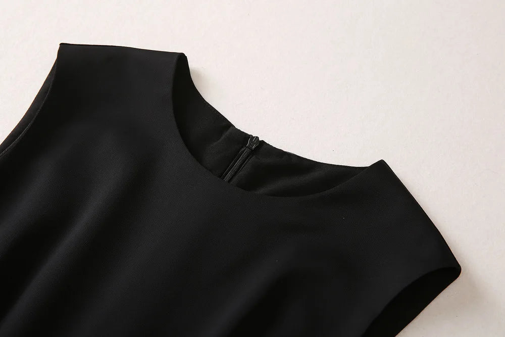 DRESS STYLE - SY690-Midi Dress-onlinemarkat-white black-XS - US 2-onlinemarkat