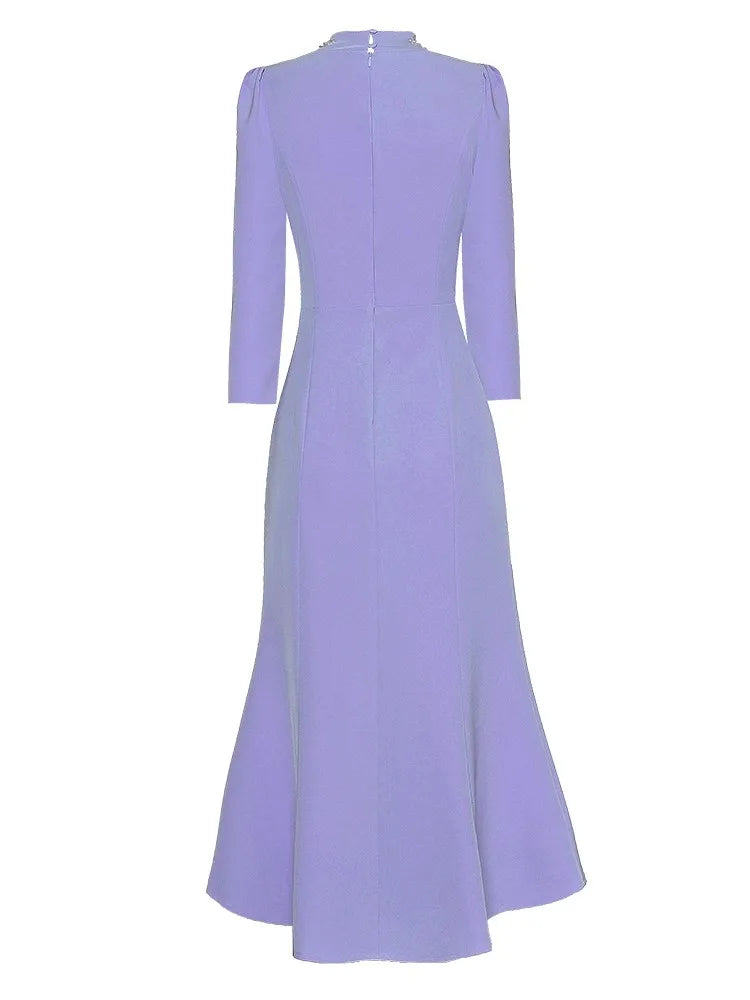 DRESS STYLE - SY356-Midi Dress-onlinemarkat-Lavender-XS - US 2-onlinemarkat