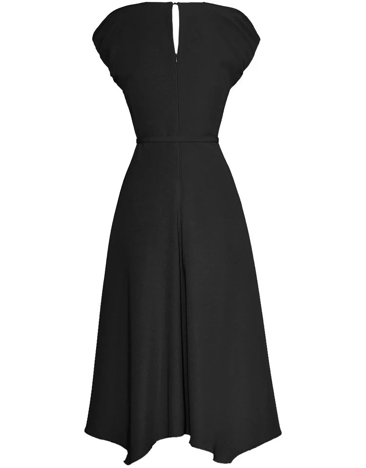 DRESS STYLE - SY736-Midi Dress-onlinemarkat-Khaki-XS - US 2-onlinemarkat