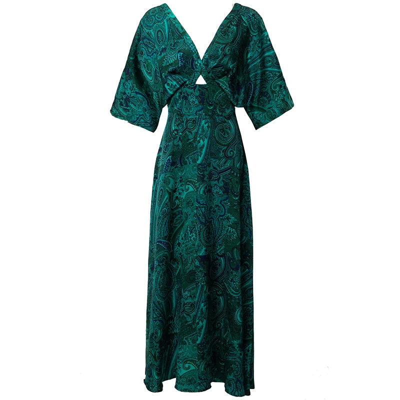 DRESS STYLE - SY832-maxi dress-onlinemarkat-Green-XS - US 2-onlinemarkat