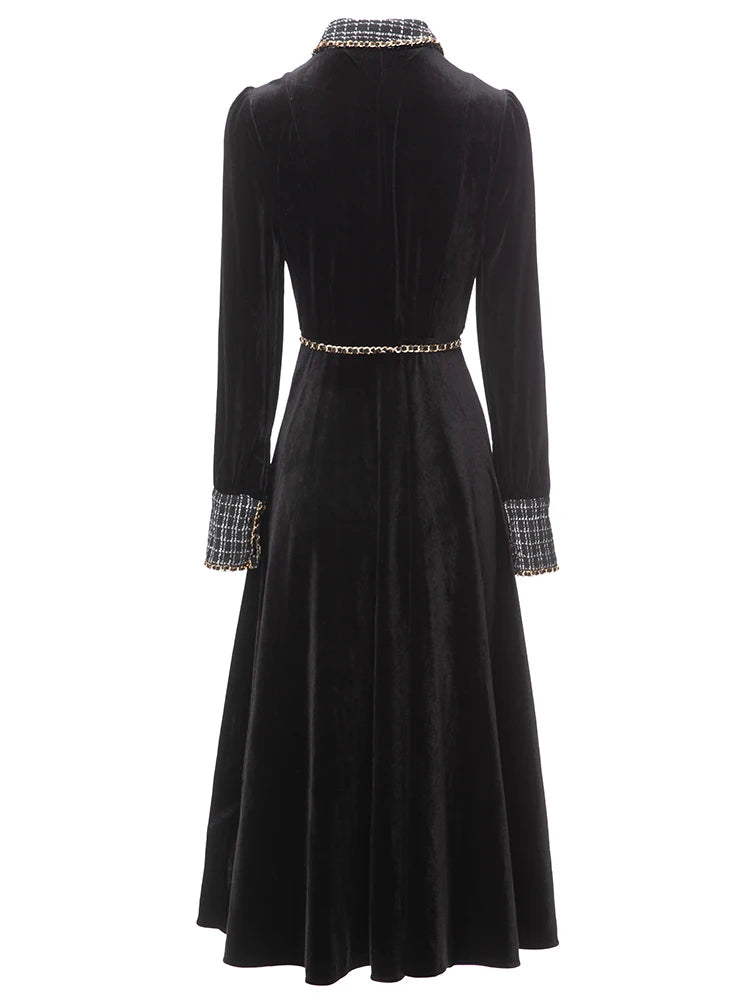 DRESS STYLE - NY3253-Midi Dress-onlinemarkat-black-S - US 4-onlinemarkat