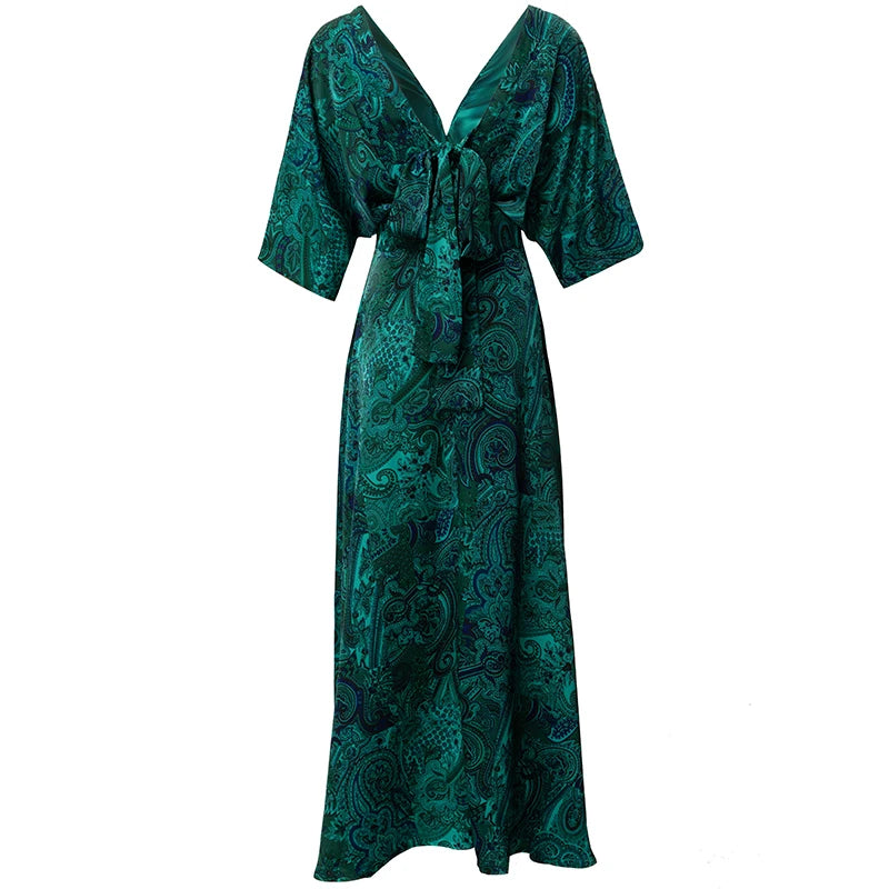 DRESS STYLE - SY832-maxi dress-onlinemarkat-Green-XS - US 2-onlinemarkat