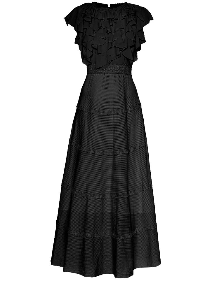 DRESS STYLE - SY563-maxi dress-onlinemarkat-black-M - US 6-onlinemarkat