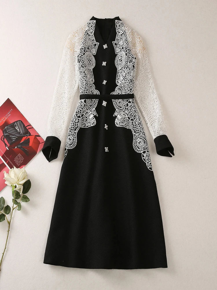 DRESS STYLE - SY693-Midi Dress-onlinemarkat-black-XS - US 2-onlinemarkat