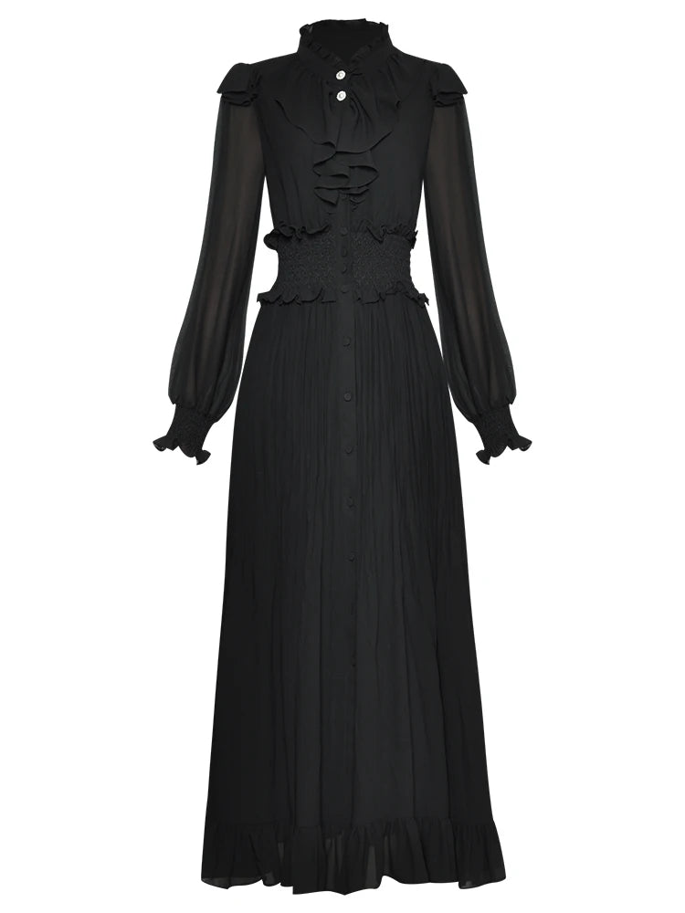 DRESS STYLE - NY3371-Midi Dress-onlinemarkat-Black-S - US 4-onlinemarkat