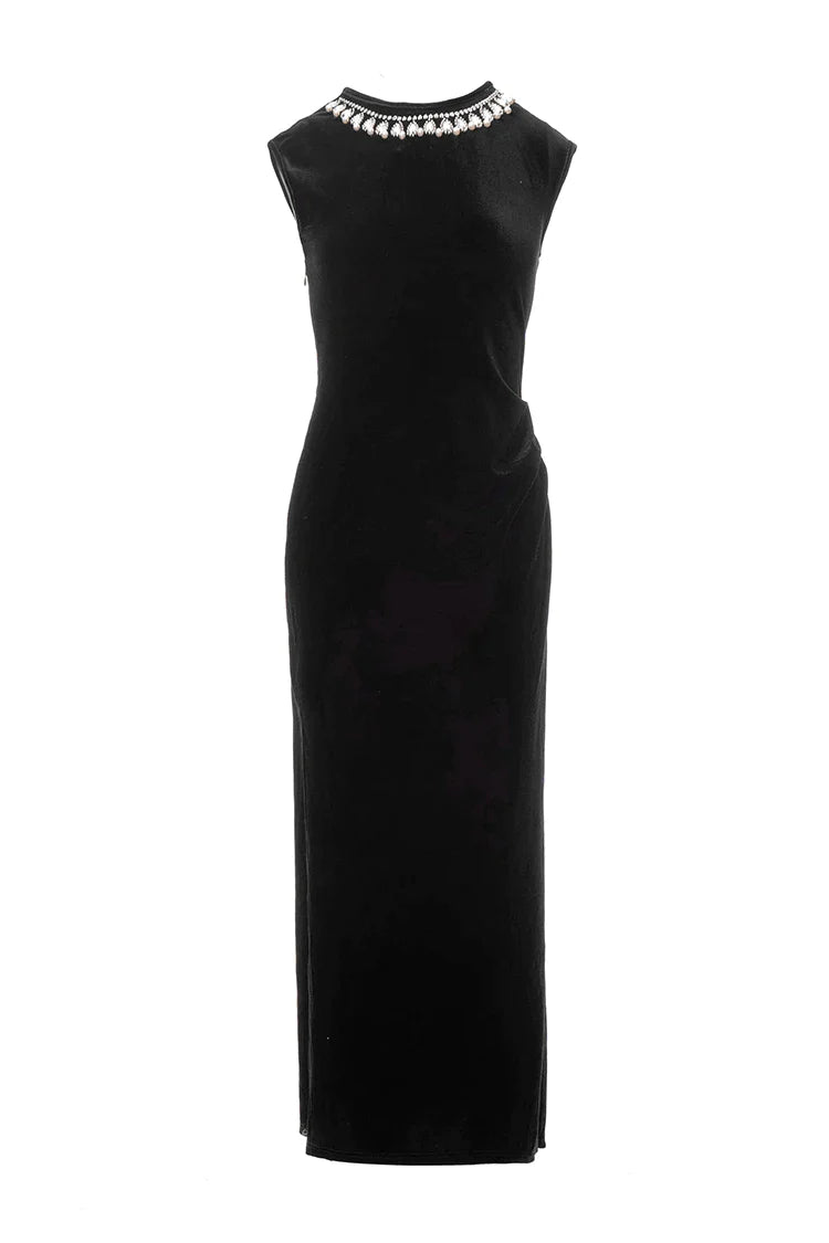 DRESS STYLE - NY3399-Midi Dress-onlinemarkat-black-XS - US 2-onlinemarkat