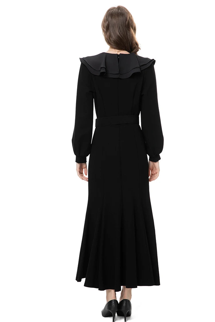 DRESS STYLE - NY3406-Midi Dress-onlinemarkat-black-XS - US 2-onlinemarkat