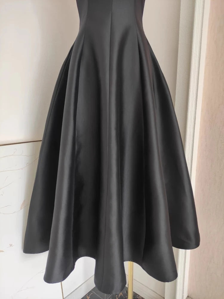 DRESS STYLE - SY790-Midi Dress-onlinemarkat-Black-XS - US 2-onlinemarkat