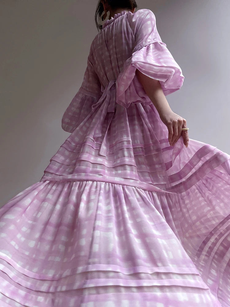 DRESS STYLE - SY664-Midi Dress-onlinemarkat-Purple-One Size-onlinemarkat