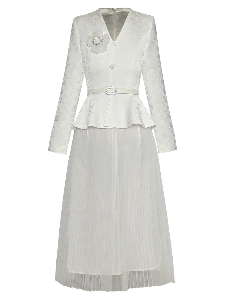 DRESS STYLE - NY3218-Midi Dress-onlinemarkat-White-XS - US 2-onlinemarkat