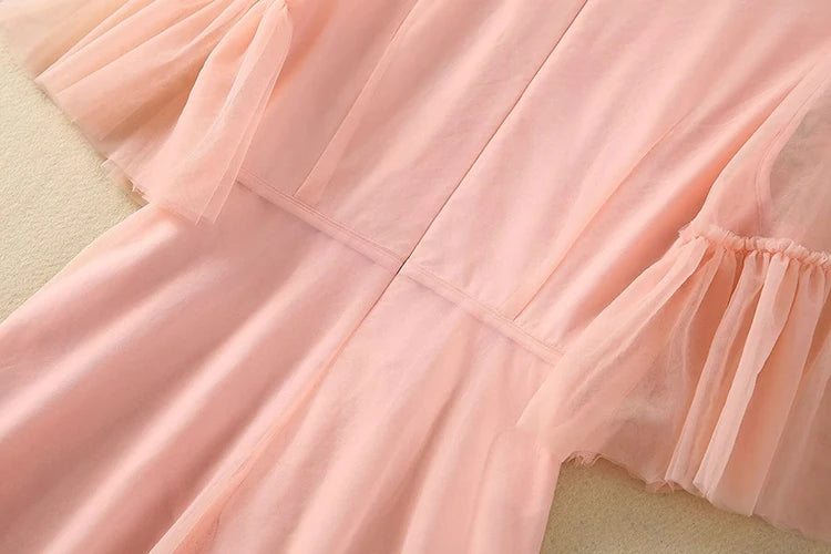DRESS STYLE - SY366-Midi Dress-onlinemarkat-Pink-XS - US 2-onlinemarkat