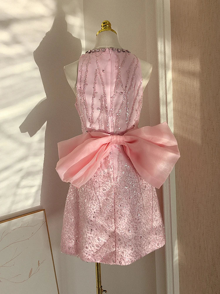 DRESS STYLE - SY753-short dress-onlinemarkat-Pink-XS - US 2-onlinemarkat