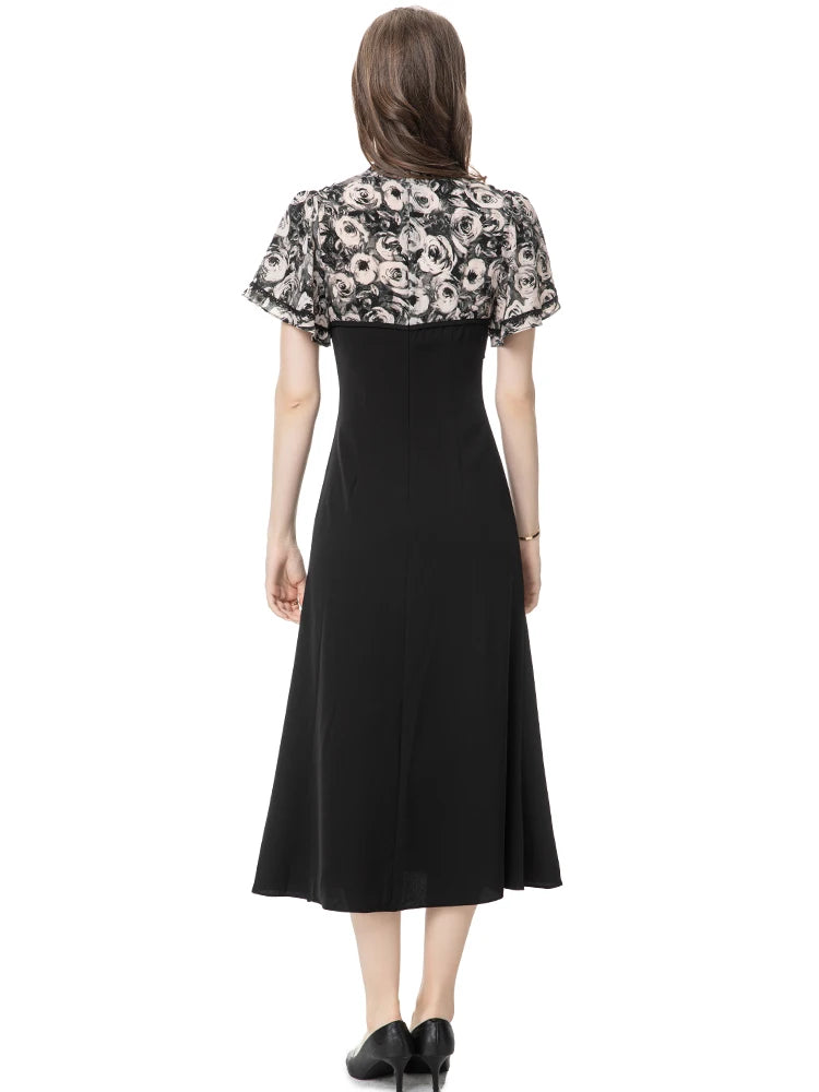 DRESS STYLE - SY707-Midi Dress-onlinemarkat-black-XS - US 2-onlinemarkat