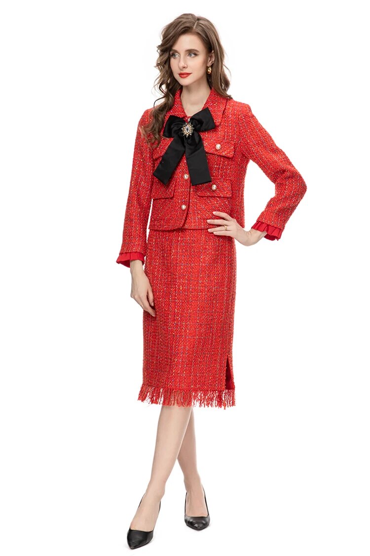 SUIT STYLE - NY3146-Suits and Sets-onlinemarkat-Red-XS - US 2-onlinemarkat